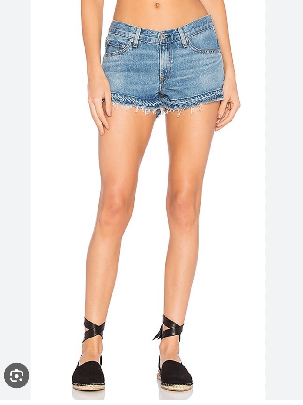 RAG & BONE Cut Off Mini Denim Shorts Tully Light Wash Distressed Women’s Size 27